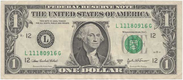 US One Dollar Bill