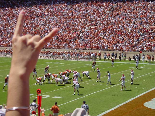 Hook 'em Horns - slogan and hand signal for the University of Texas