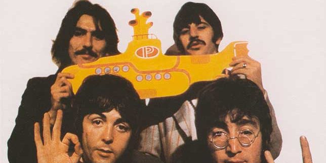 illuminati symbols beatles yellow submarine single 666 devils horns