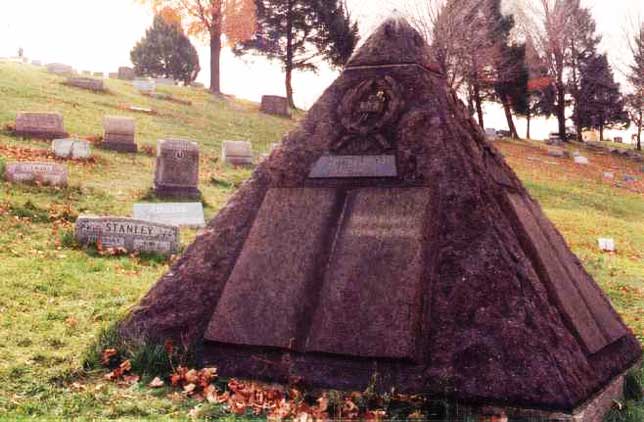 Illuminati symbols Jehovah’s Witnesses founder Charles Taze Russell Pyramid