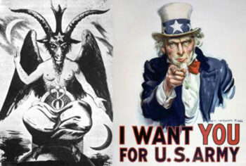 illuminati symbols Uncle Sam Baphomet